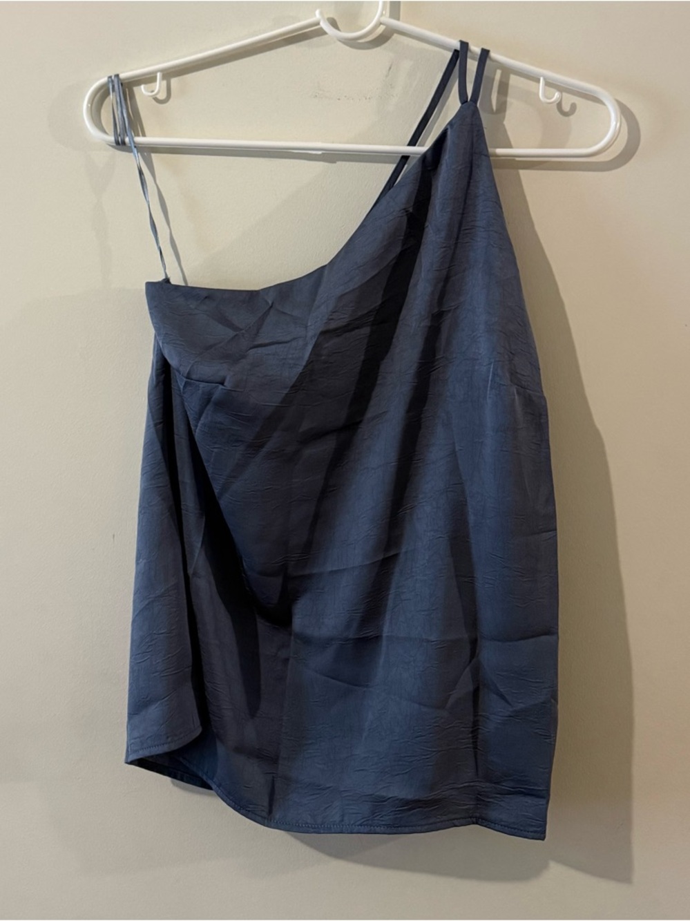 a new day one shoulder strappy blue top